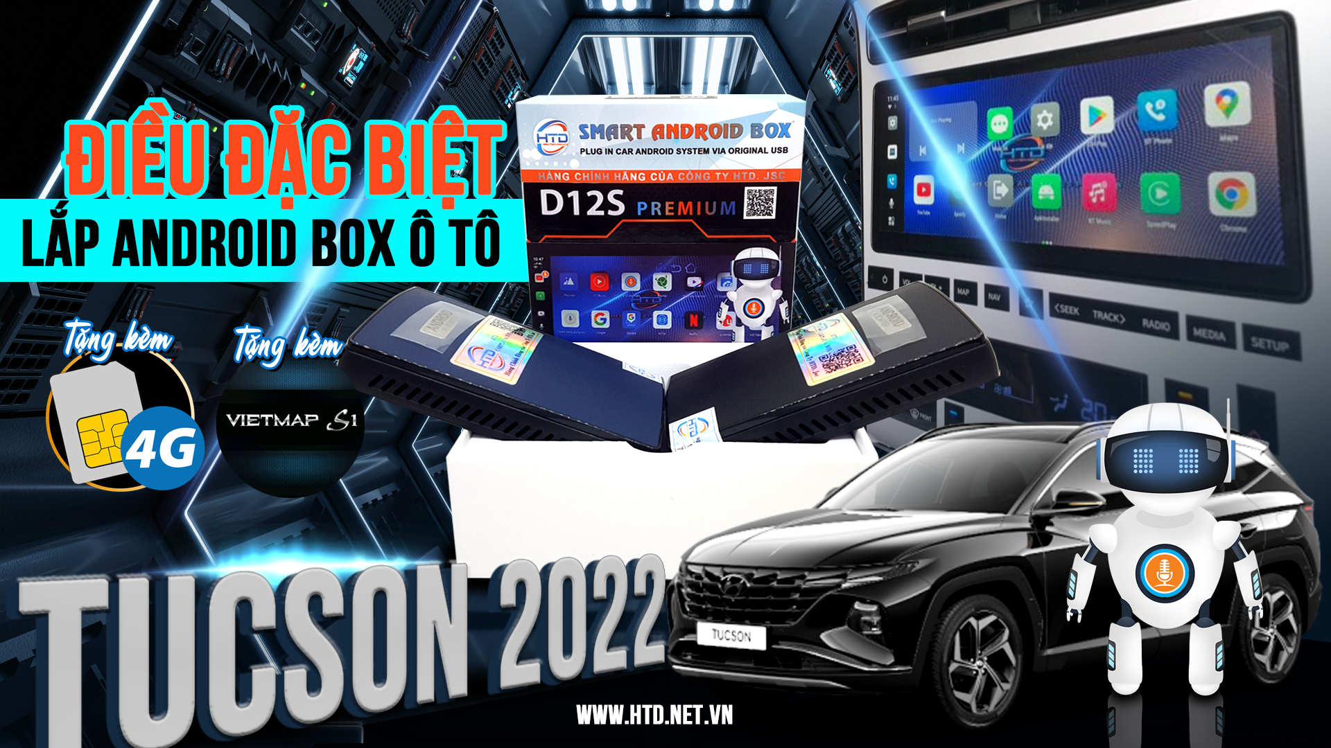 Điều đặc biệt lắp android box cho ô tô Tucson 2018-2022