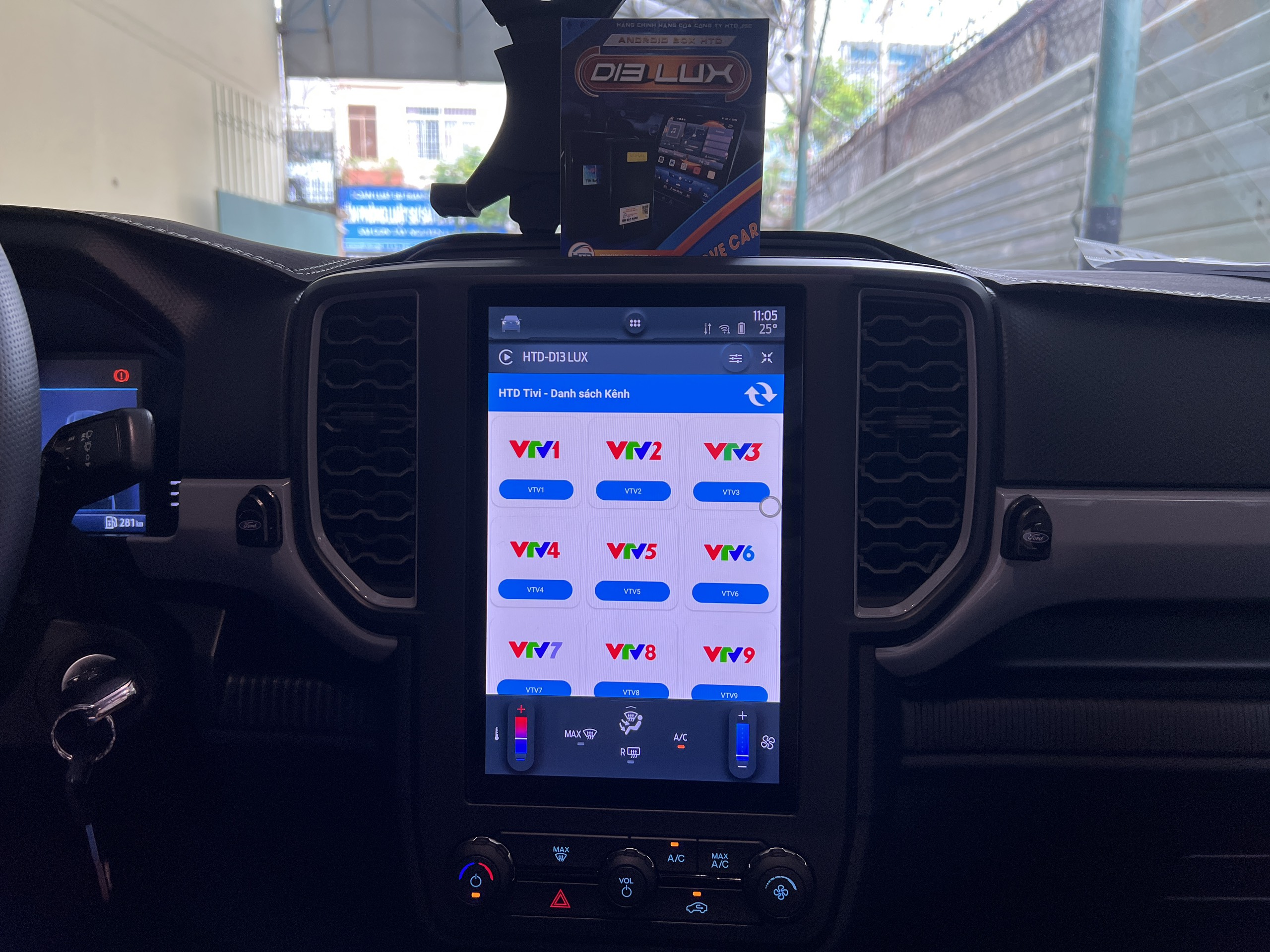 Xem tivi HTD trực tuyến trên android box ô tô