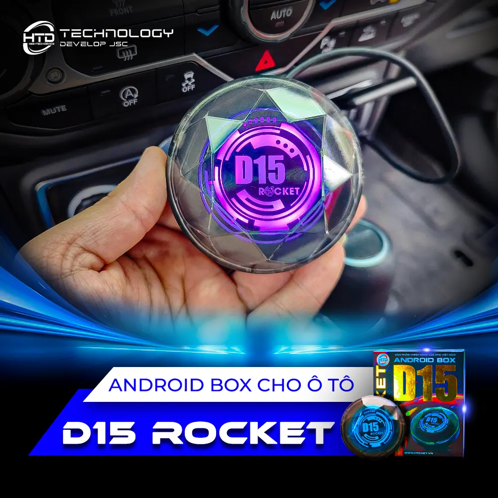 Android box cho ô tô D15 Rocket lắp đặt thực tế