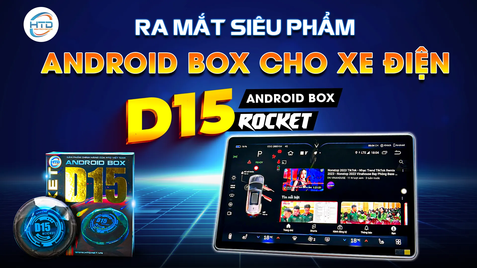 Android Box cho xe điện Vinfast 2023