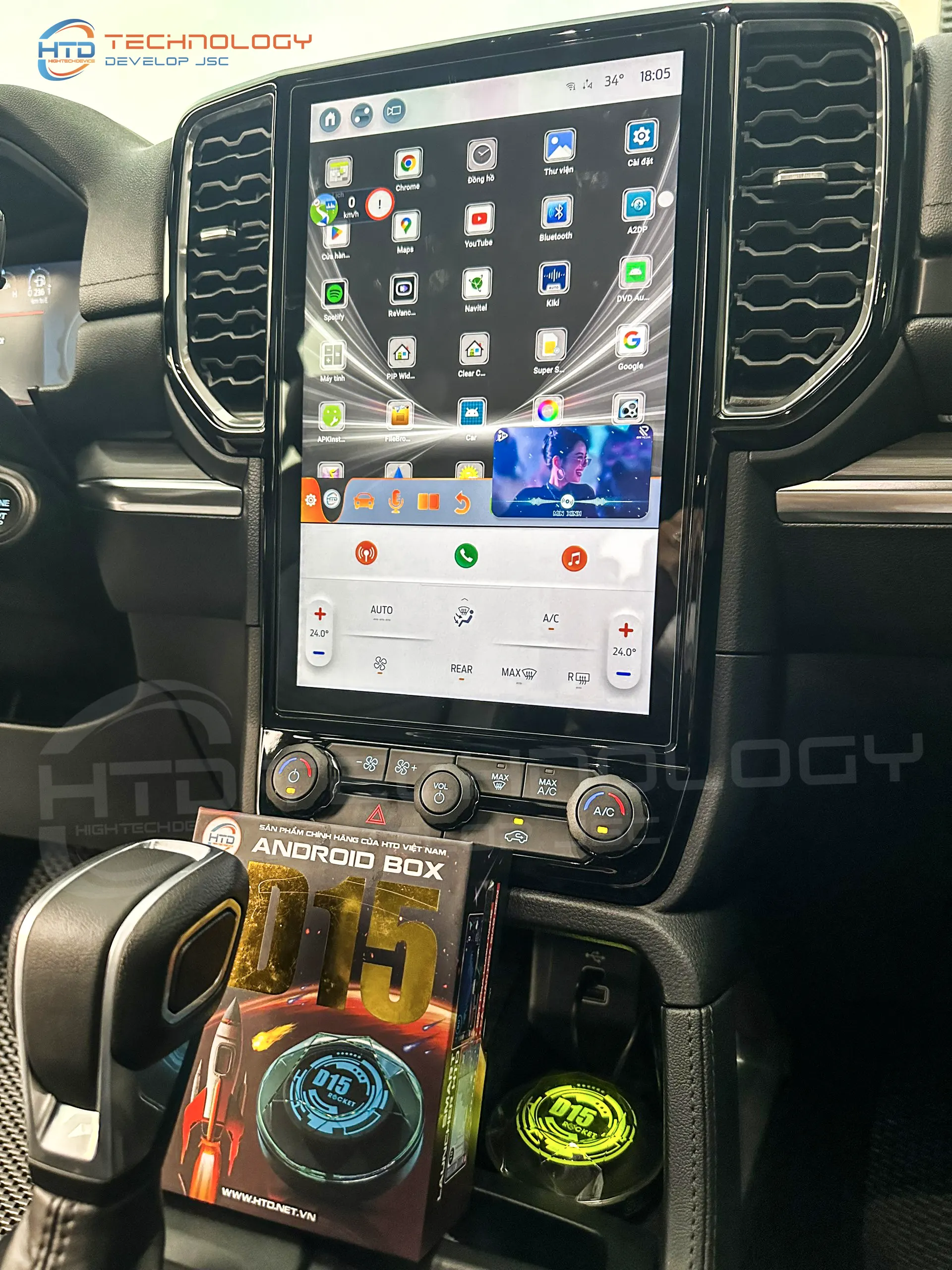 Sản phẩm Android Box cho xe ô tô D15 Rocket