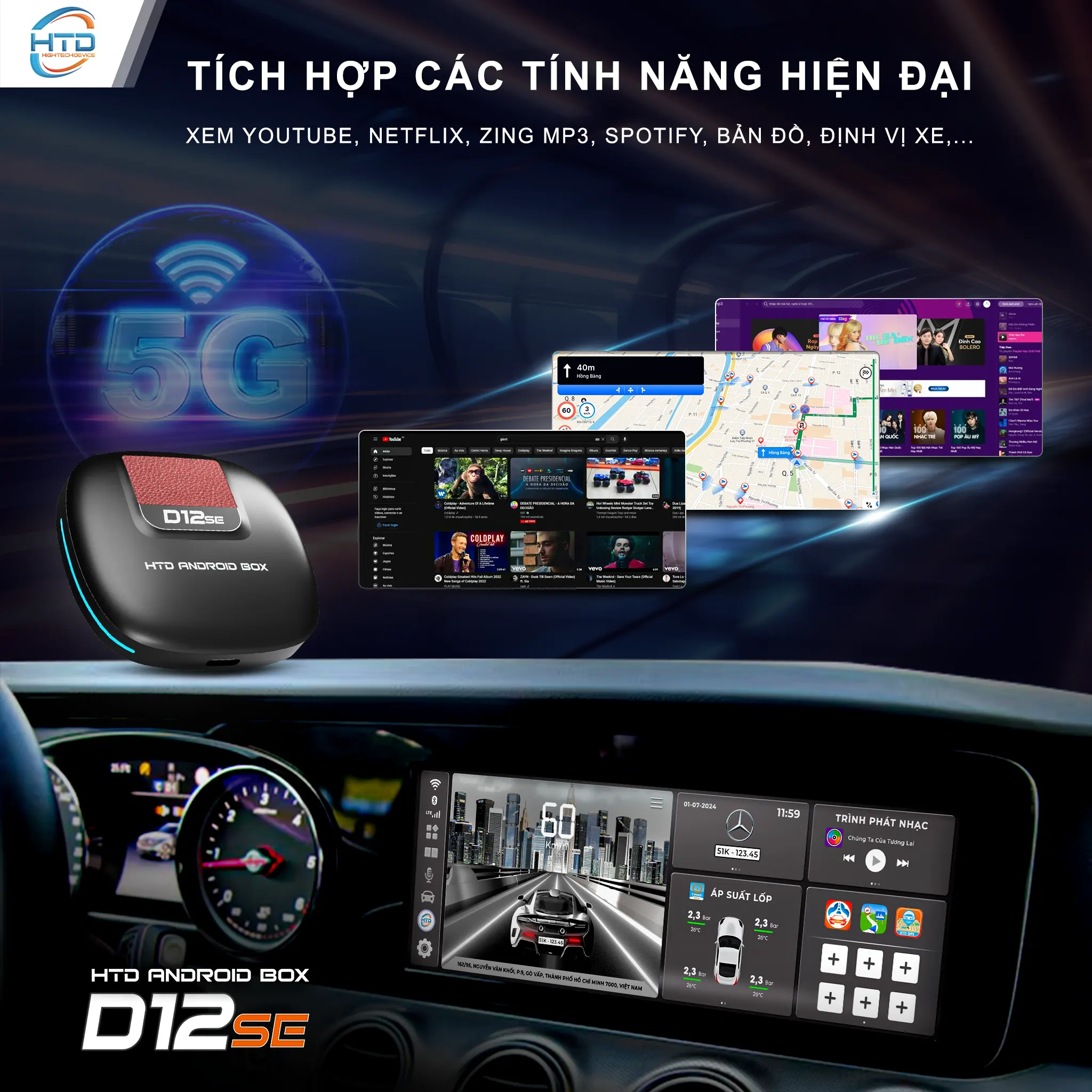 Sản phẩm Android Box cho ô tô D12SE