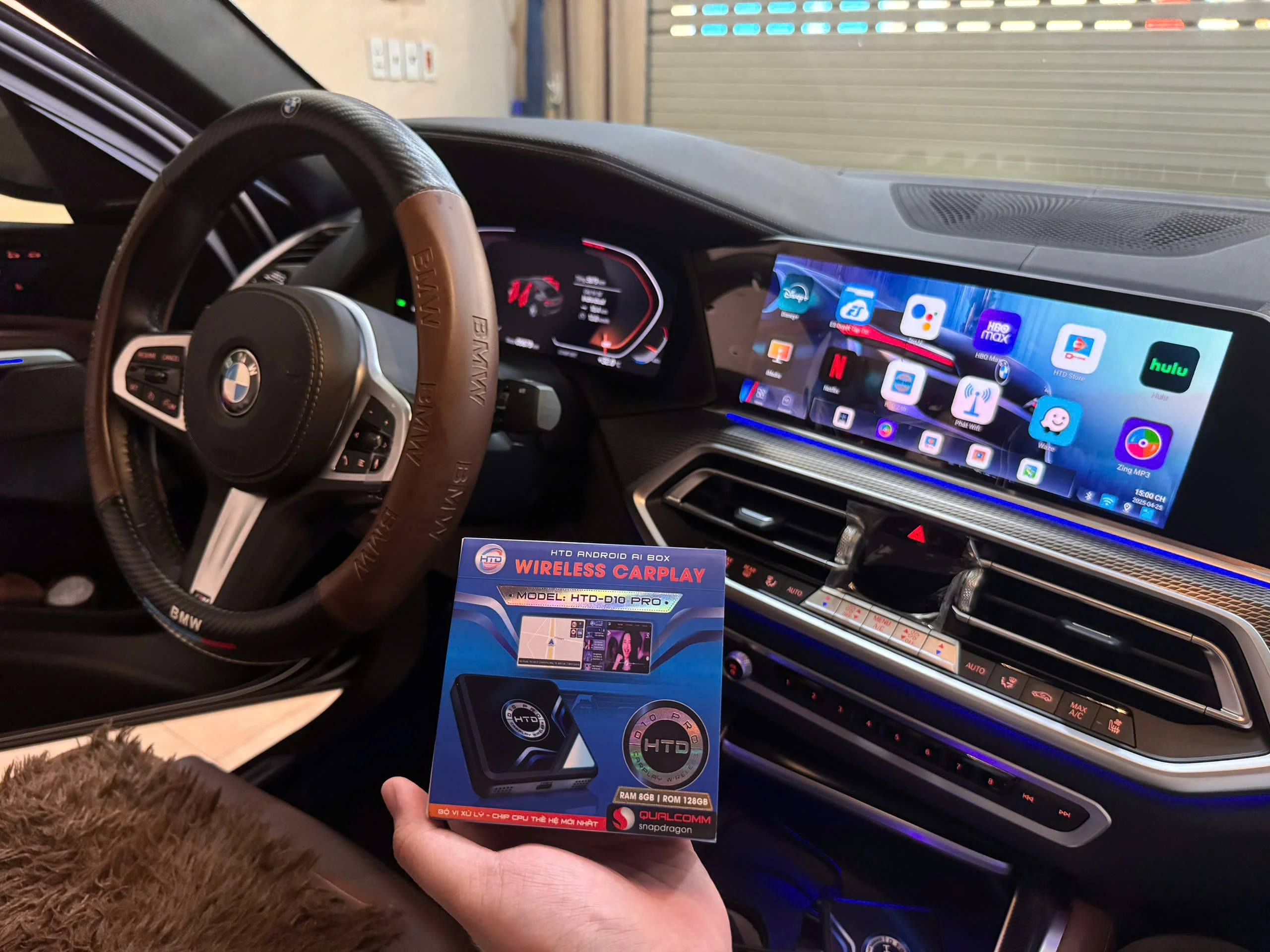 Android Box ô tô D10 Pro giữ nguyên Zin cho xe điện và BMW