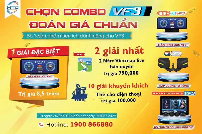 Cơ hội trúng quà HOT cho VF3 đến từ thương hiệu HTD Việt Nam
