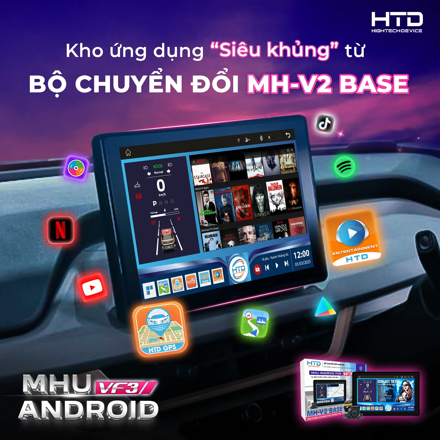 Bộ chuyển đổi màn hình android VF3 MH-V2 Base giúp nâng cấp giải trí cho VF3 Bộ chuyển đổi màn hình android VF3 MH-V2 Base giúp nâng cấp giải trí cho VF3
