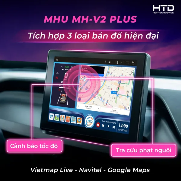 Bộ chuyển đổi MHU MH-V2 BASE tích hợp bản đồ dẫn đường hiện đại