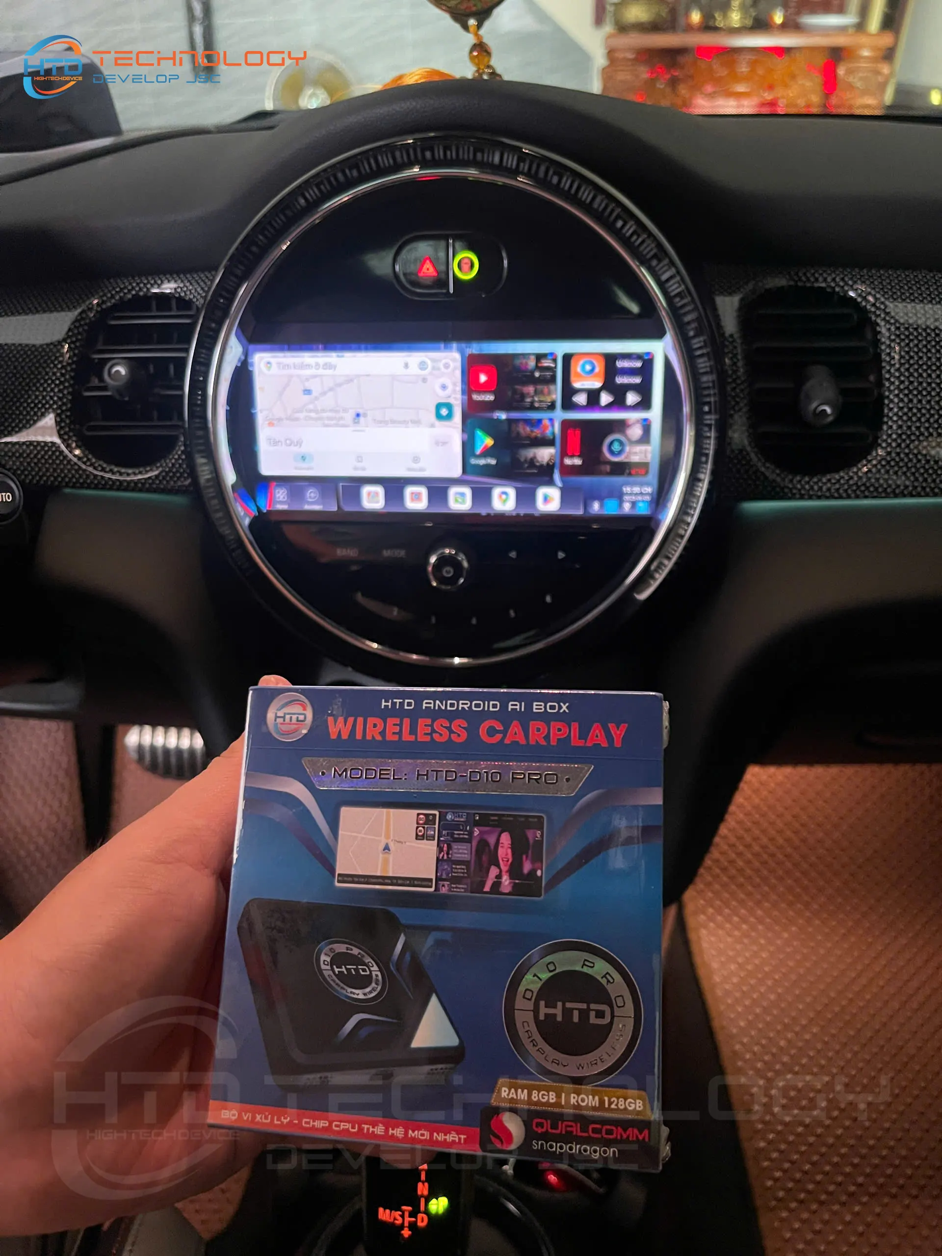 Giải trí đa dạng trên Android Box cho ô tô Mini Cooper