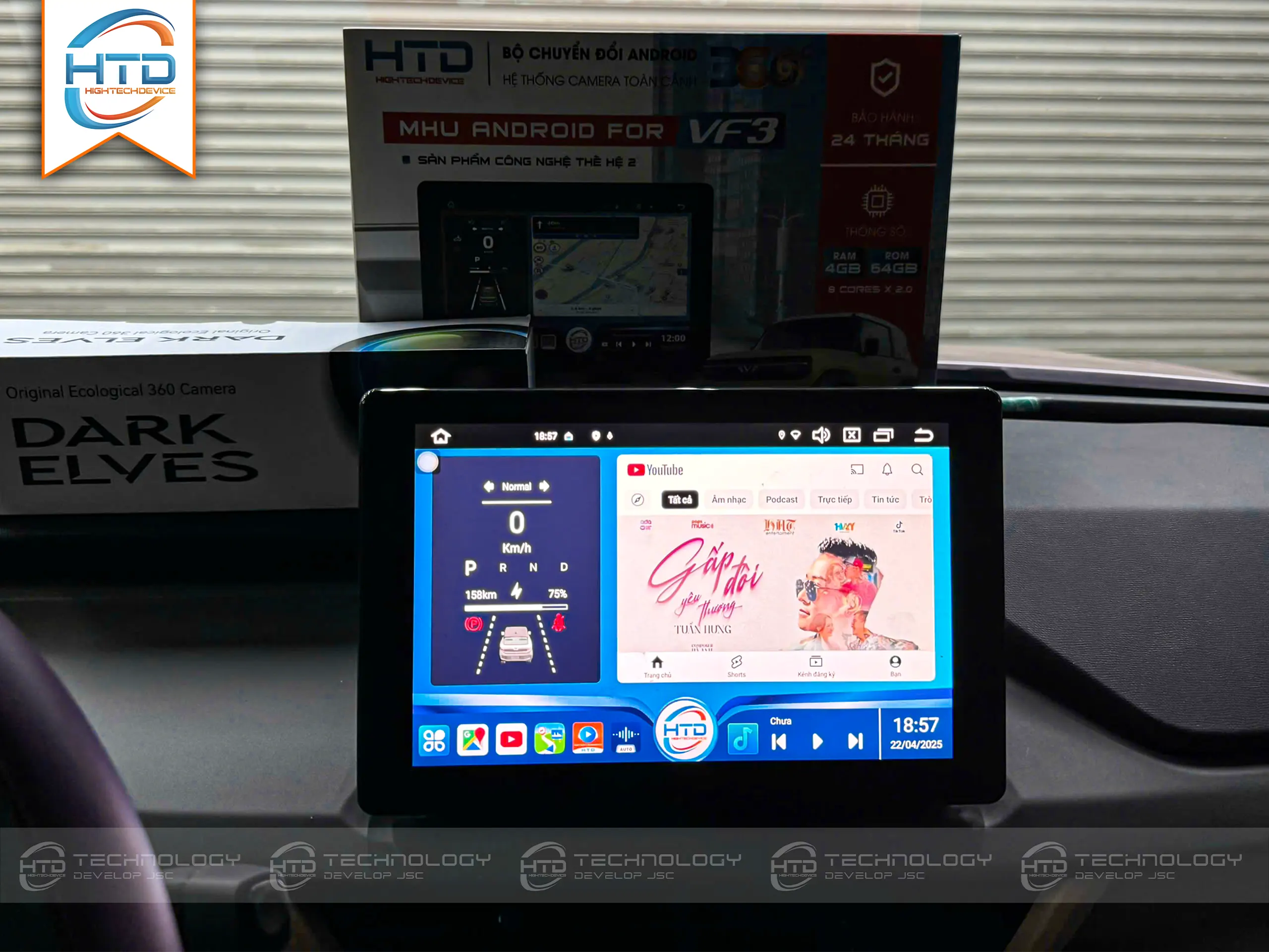 Trên bộ chuyển đổi Android MHU VF3 bạn có thể thay đổi màu giao diện