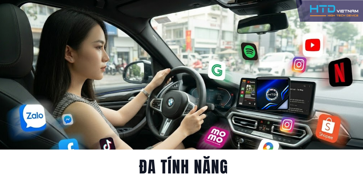 Android Box Cho BMW X3 xDrive30i M Sport Có Gắn Sim 4G Hỗ Trợ Giải Trí.