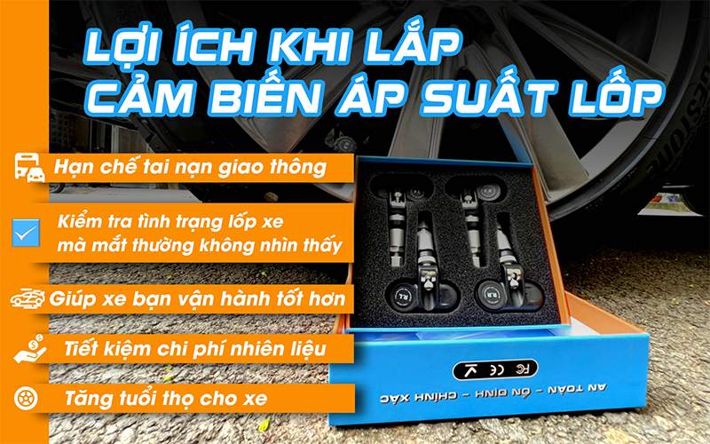 Cảm biến áp suất lốp ô tô: chọn cảm biến van trong hay ngoài?