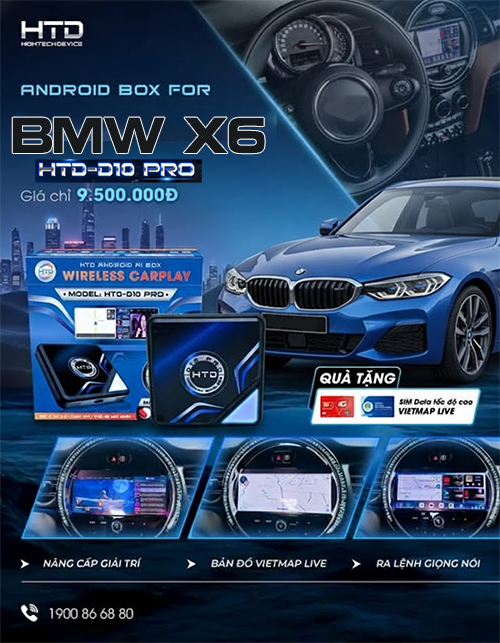 Những mẫu Android Box cho BMW X6 giá dưới 10 triệu mới nhất 2025.