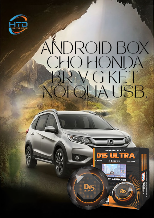Android Box cho Honda BR-V G kết nối qua USB.