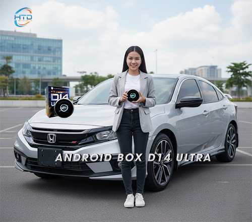 Android Box cho Honda Civic RS không cần tháo màn hình.