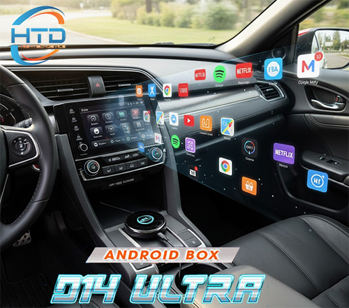 Android Box cho Honda Civic RS không cần tháo màn hình.