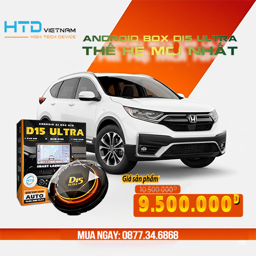 Android Box cho Honda CR-V L có ứng dụng Vietmap.