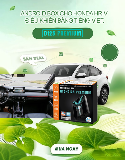 Android Box cho Honda HR-V điều khiển bằng tiếng Việt.