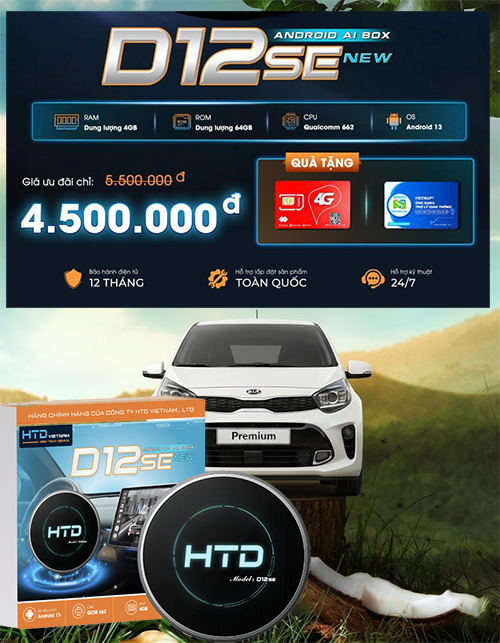 Android Box cho KIA Morning Premium giá dưới 8 triệu tốt nhất tháng 11/2025.
