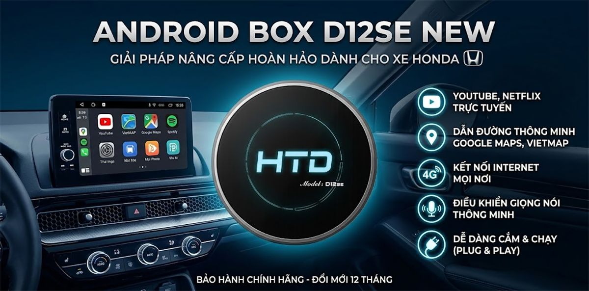 Android Box Hỗ Trợ CarPlay Cho Honda City RS Hiện Đại Nhất 2026