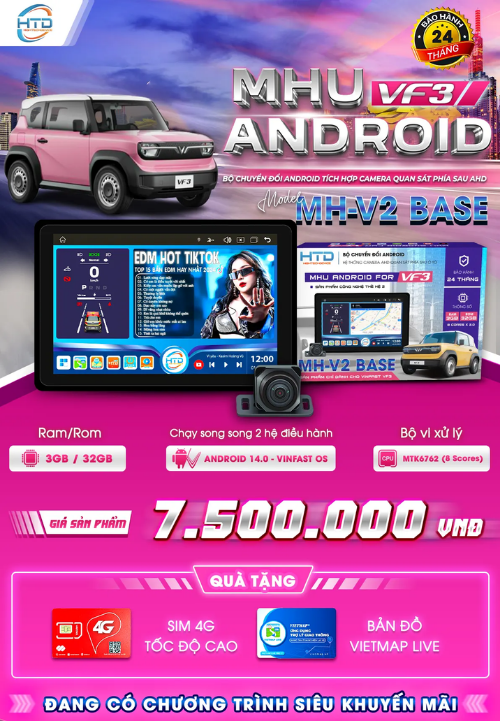 Bộ Chuyển Đổi Màn Hình Android VF3: Thiết Kế Tối Giản, Dễ Dàng Sử Dụng