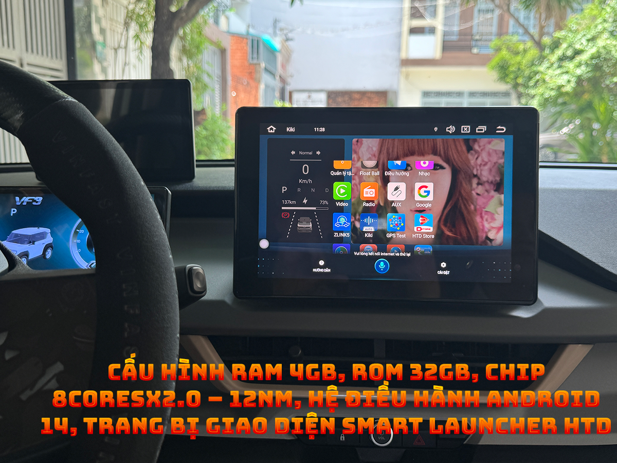 Bộ Chuyển Đổi Màn Hình Android VF3: Hỗ Trợ SIM 4G, Kết Nối Bluetooth