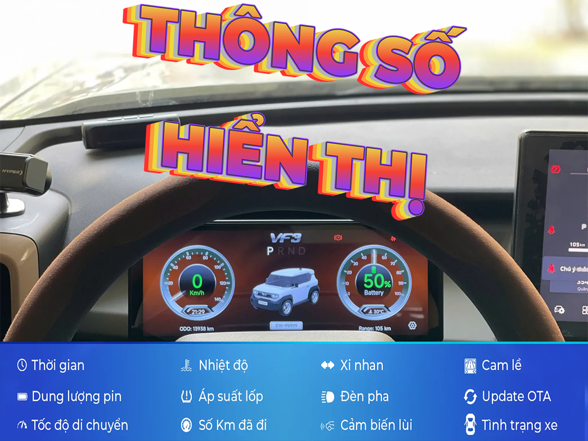 Màn Hình ODO VF3 Hậu Mãi Tốt, Bảo Hành Dài Hạn