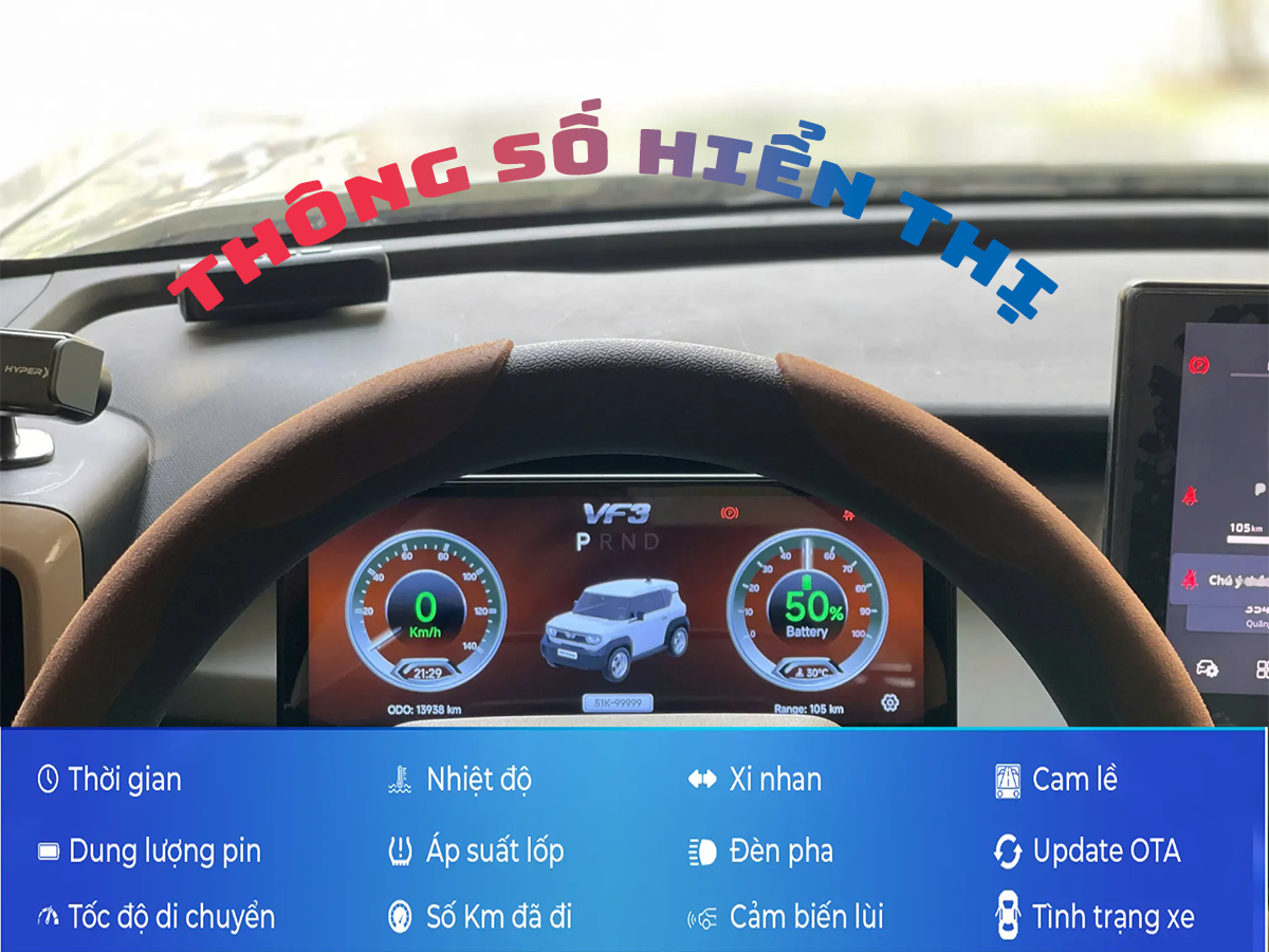 Màn Hình ODO VF3 Thiết Kế Tối Giản Nhưng Hiện Đại