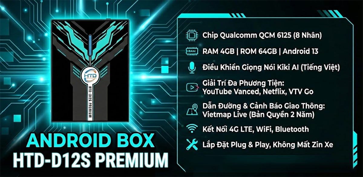Android Box cho Toyota Fortuner 2.8AT hiệu năng ổn định