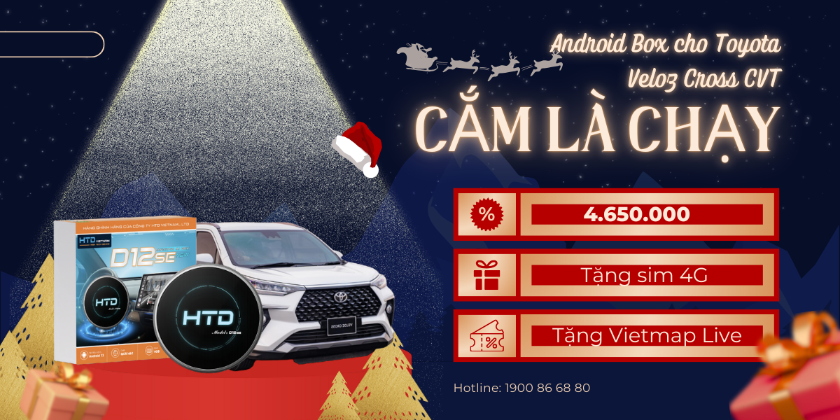 Android Box cho Toyota Veloz Cross CVT cắm là chạy