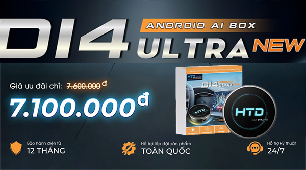 Android Box D14 Ultra New với công nghệ độc quyền chất lượng cao từ HTD