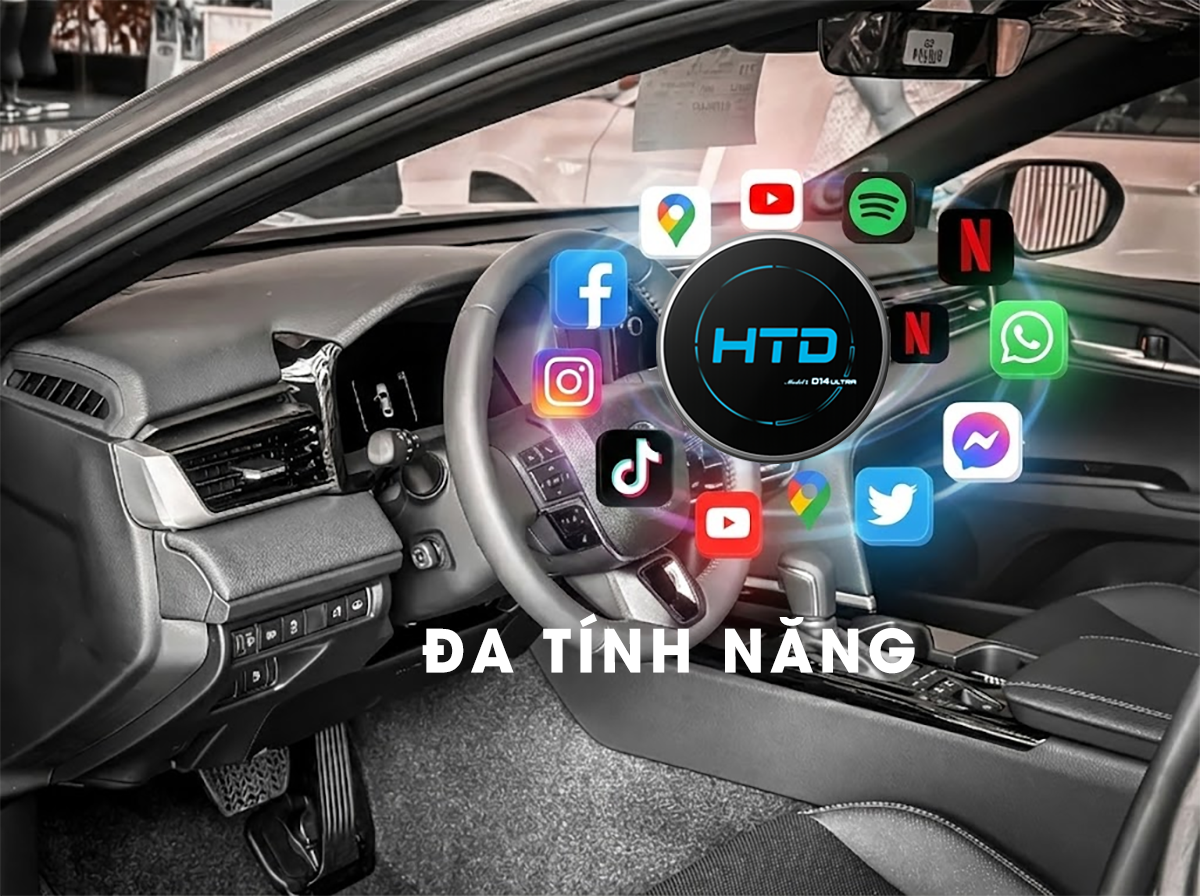 Android Box cho Toyota Camry 2.5Q chạy mượt mọi ứng dụng giải trí