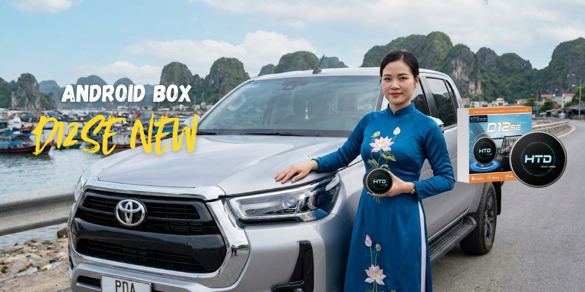 Android Box cho Toyota Hilux 2.4E phong cách thiết kế tối giản