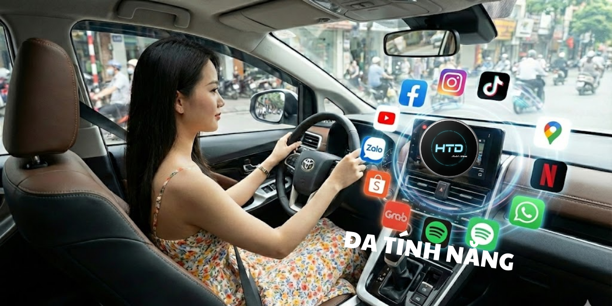Android Box cho Toyota Innova 2.0G AT hỗ trợ Vietmap và YouTube mượt mà
