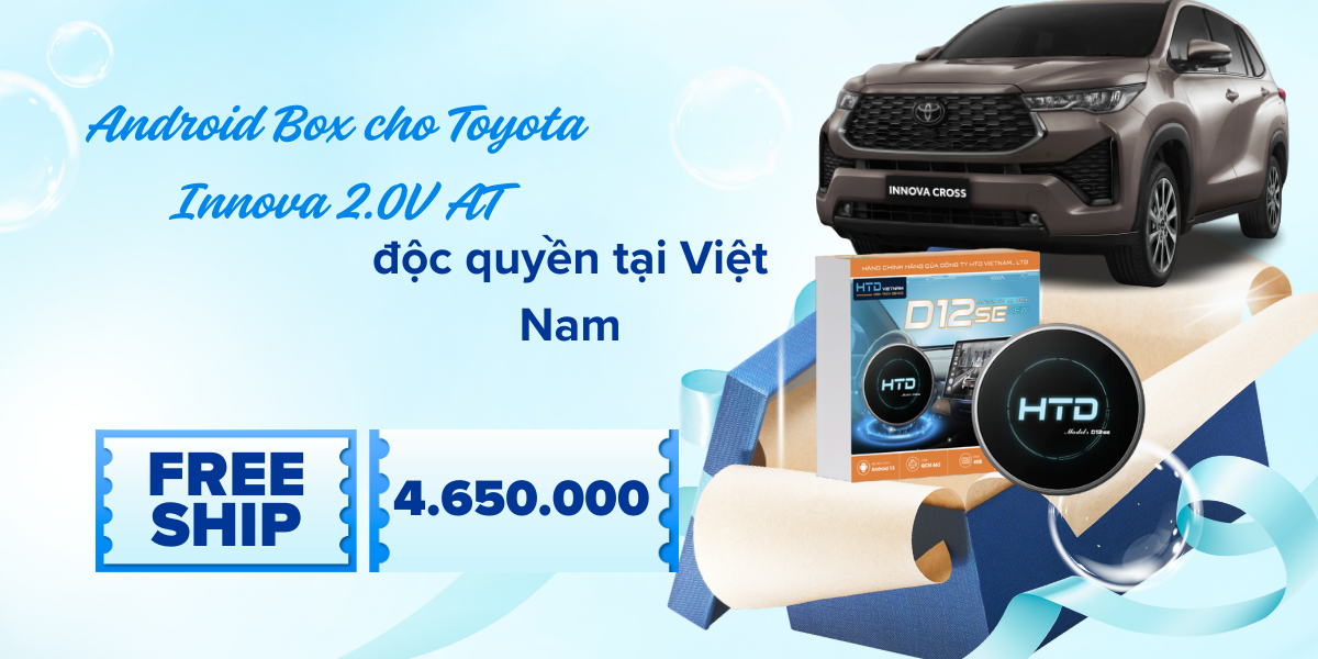 Android Box cho Toyota Innova 2.0V AT độc quyền tại Việt Nam