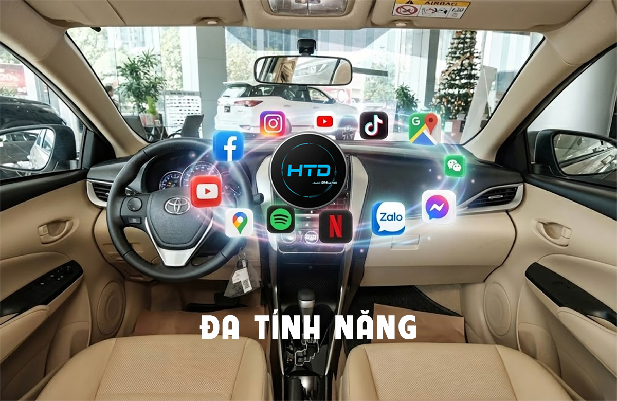 Android Box cho Toyota Vios E CVT đầu tư công nghệ hiện đại