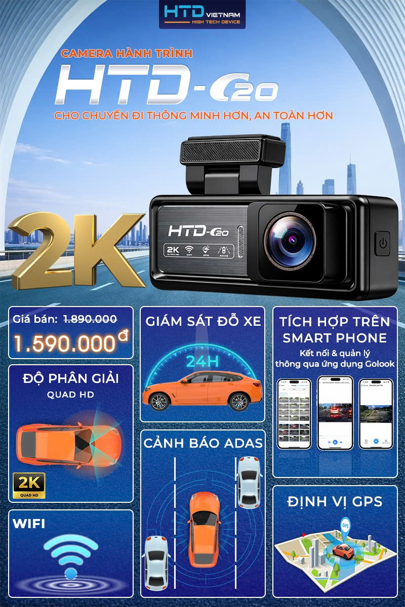 Camera hành trình C20 – Công nghệ ghi hình thông minh, dễ sử dụng