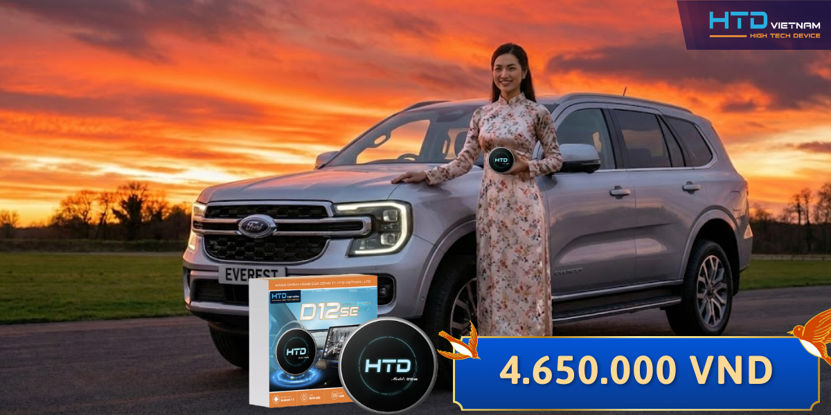 Android Box cho Ford Everest – mở khóa tính năng giải trí trên màn hình nguyên bản