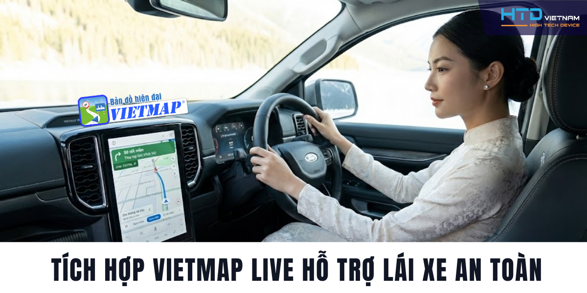 Android Box cho Ford Ranger tích hợp bản đồ, nhạc online cực nhạy