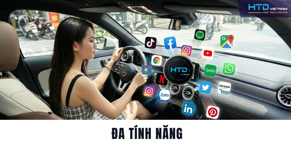 Android Box cho Mercedes A200 nâng cấp giải trí mượt mà trên màn hình zin