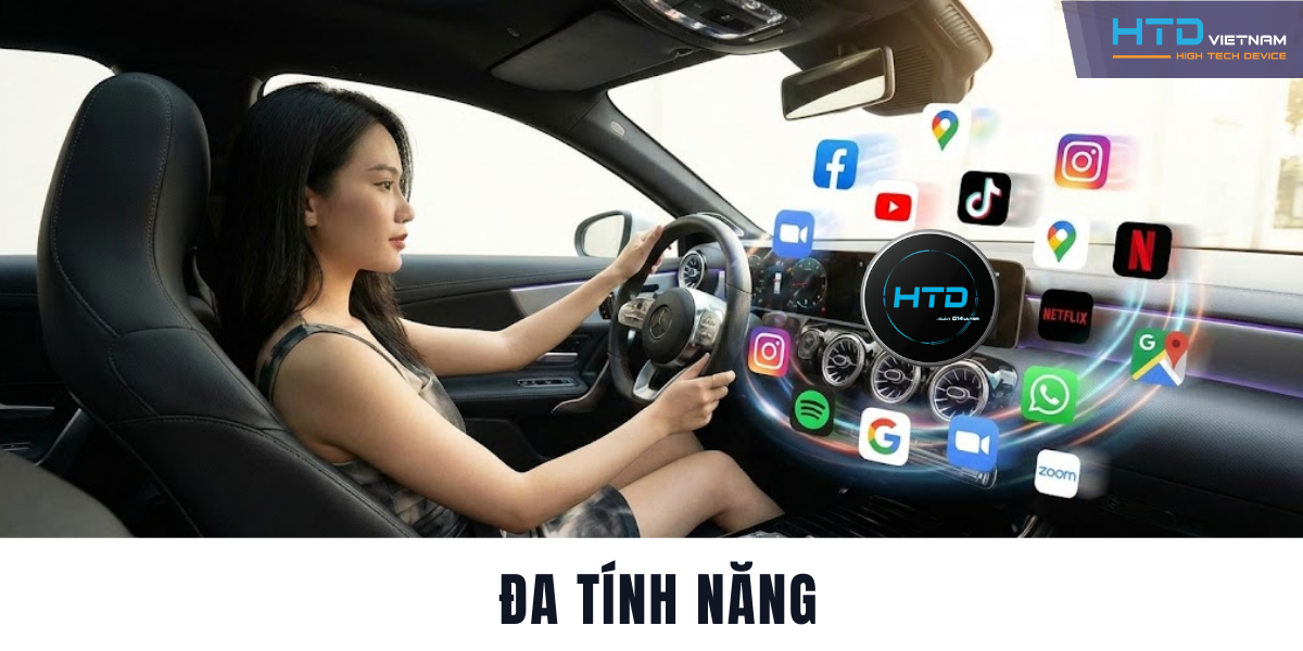 Android Box cho Mercedes A35 AMG giải trí thông minh cho sedan thể thao