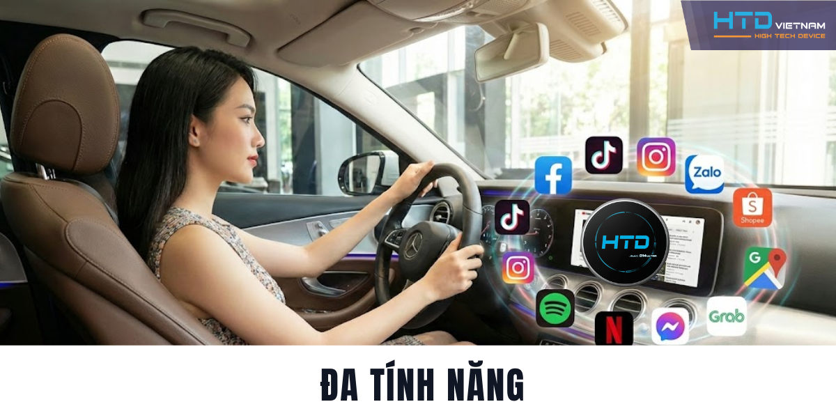 Android Box cho Mercedes E180 giải trí thông minh, sử dụng linh hoạt