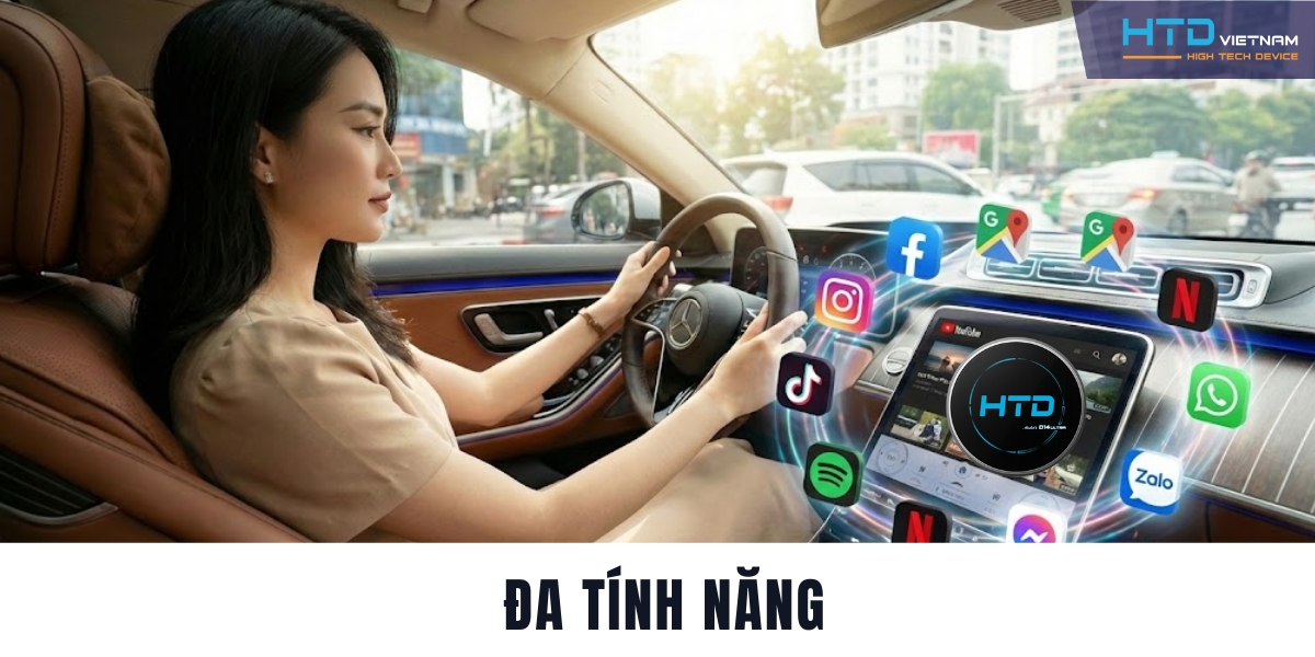 Android Box cho Mercedes S450 Luxury chuẩn công nghệ cho khoang lái sang trọng