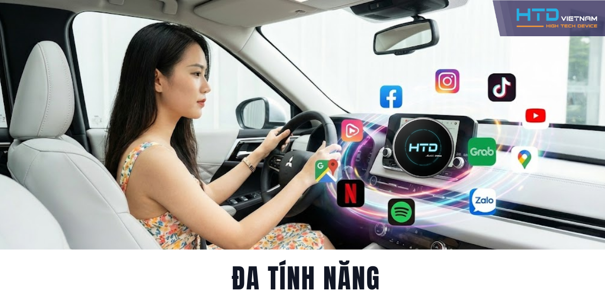 Android Box cho Mitsubishi Outlander biến xe gia đình thành xe công nghệ