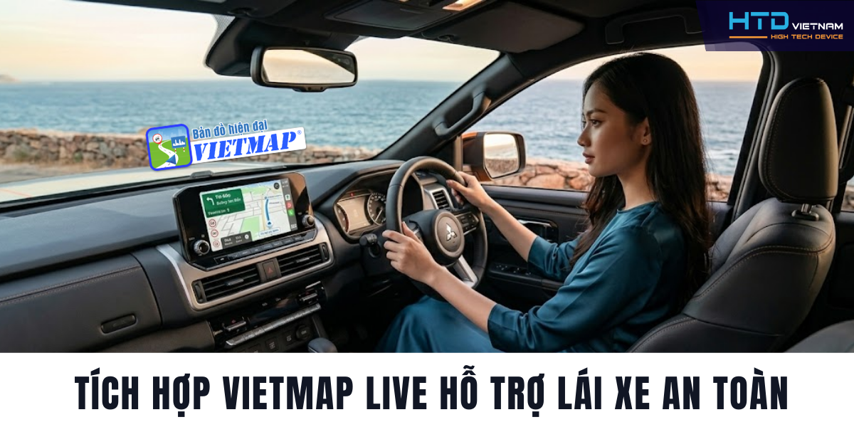 Android Box cho Mitsubishi Triton Premium xem camera và bản đồ cùng lúc