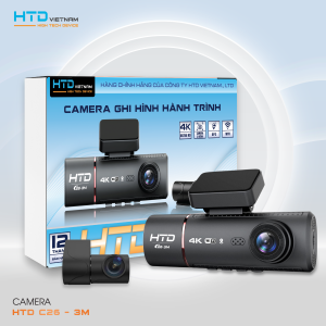 Camera hành trình C26-3M ghi hình 3 mắt: Trước – Trong – Sau, giám sát toàn diện