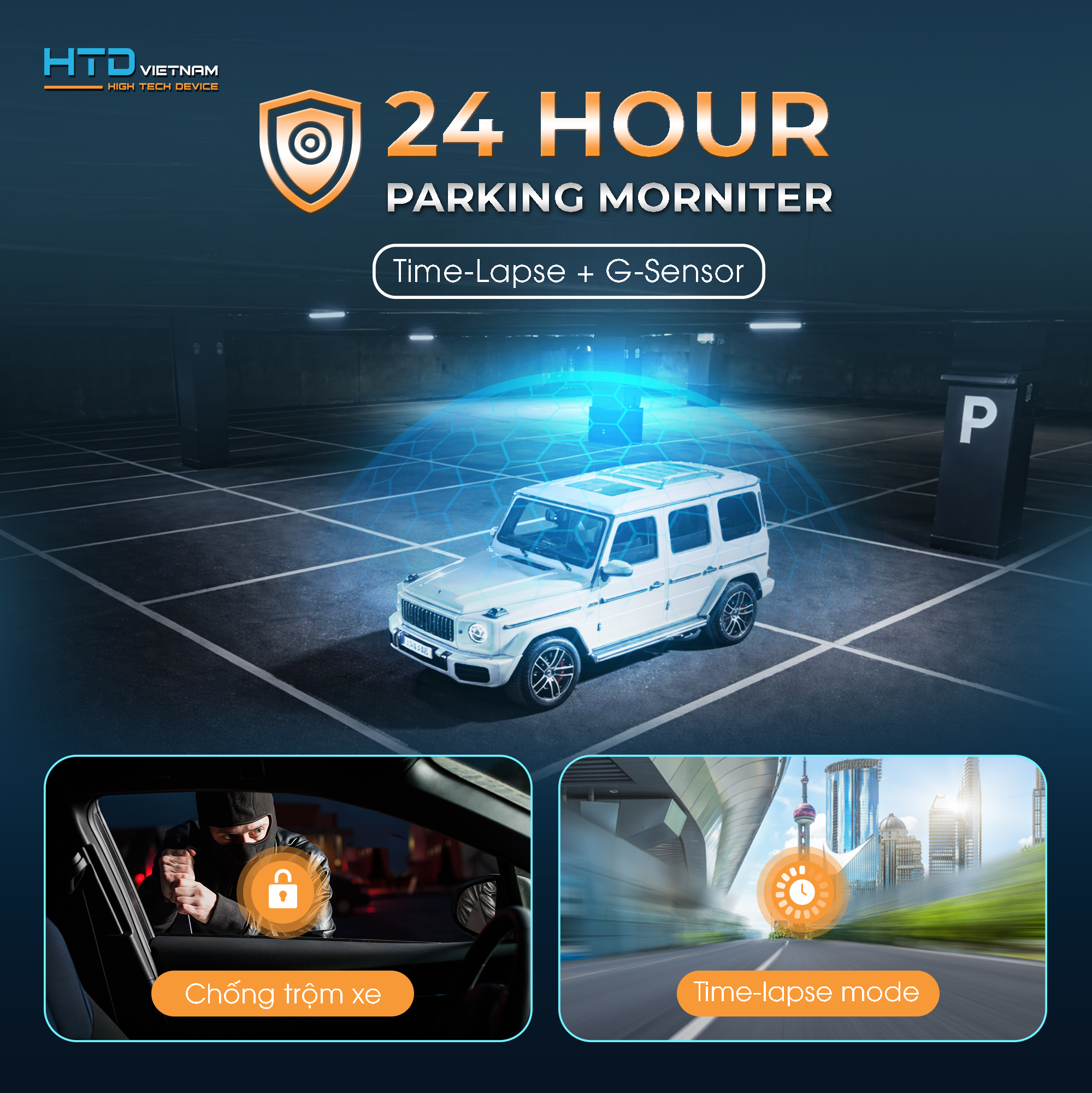 Camera hành trình C26-3M ghi hình 3 mắt: Trước – Trong – Sau, giám sát toàn diện