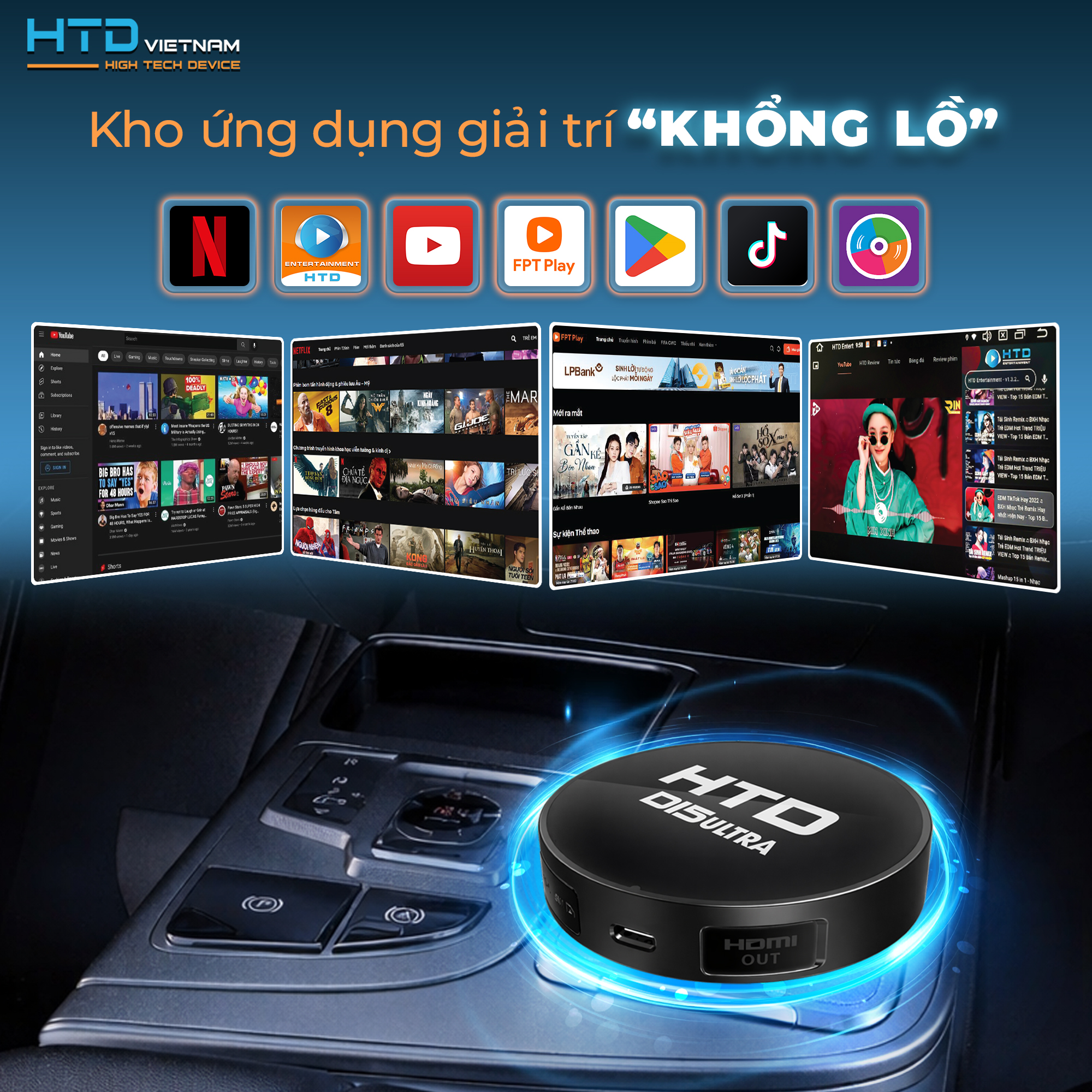 Android Box D15 Ultra công nghệ cao cấp nhất 2026: Giải trí đa phương tiện ngay trên xe
