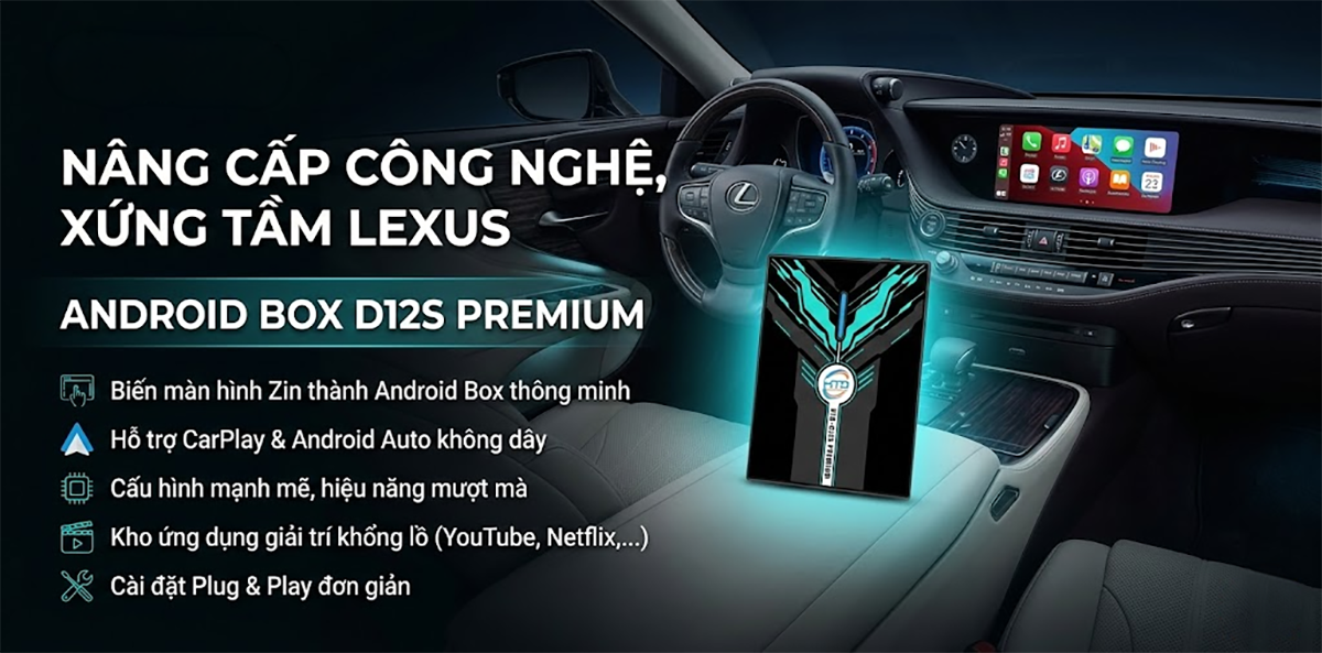 Android Box cho Lexus RX 350 Premium Biến Màn Hình Zin Thành Smart Display Cao Cấp