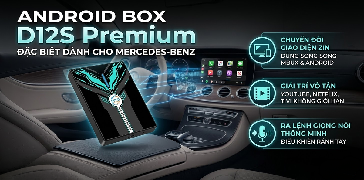 Android Box cho Mercedes 600 hoàn thiện tiện ích cho biểu tượng đẳng cấp