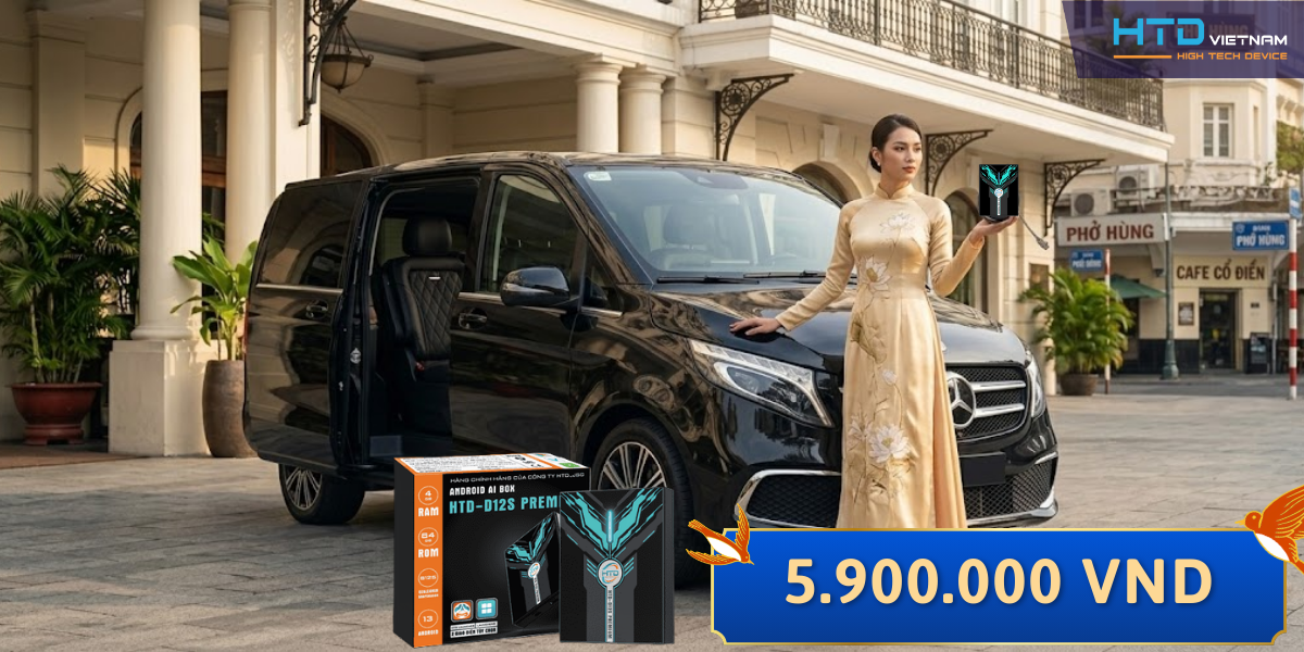 Android Box cho Mercedes V 250 Luxury giải trí cao cấp cho xe gia đình