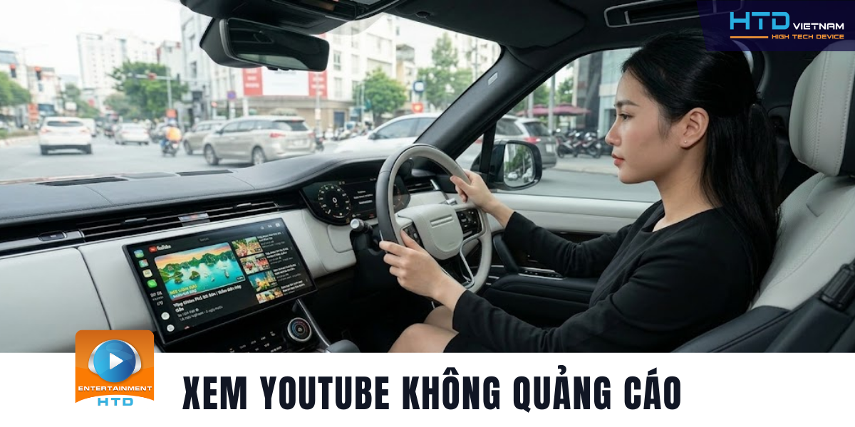 Android Box cho Range Rover Sport giúp xem YouTube, Netflix ngay trên màn hình zin
